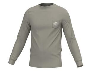 NEW SOUTHERN POINT CO. men's down south long sleeve pocket tee in laural oak